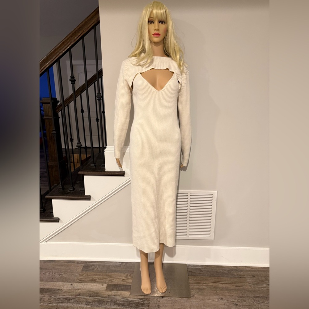 Eloquii sweater tank dress with sleeved shrug